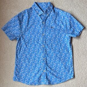 Vineyard Vines Boys Dress Shirt Fish Print